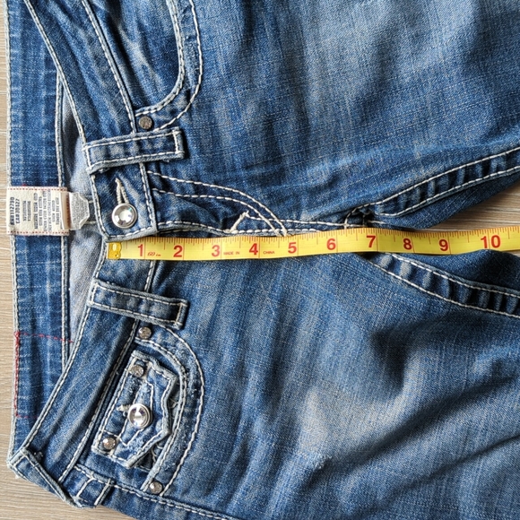 True religion light wash rhinestone straight jeans size 25 - Picture 12 of 13